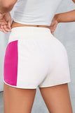 Color Block Split High Waist Shorts