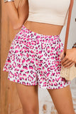 Leopard Print Flutter Casual Shorts