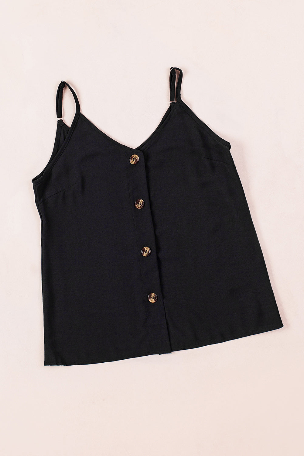 Spaghetti Strap Buttoned Tank Top