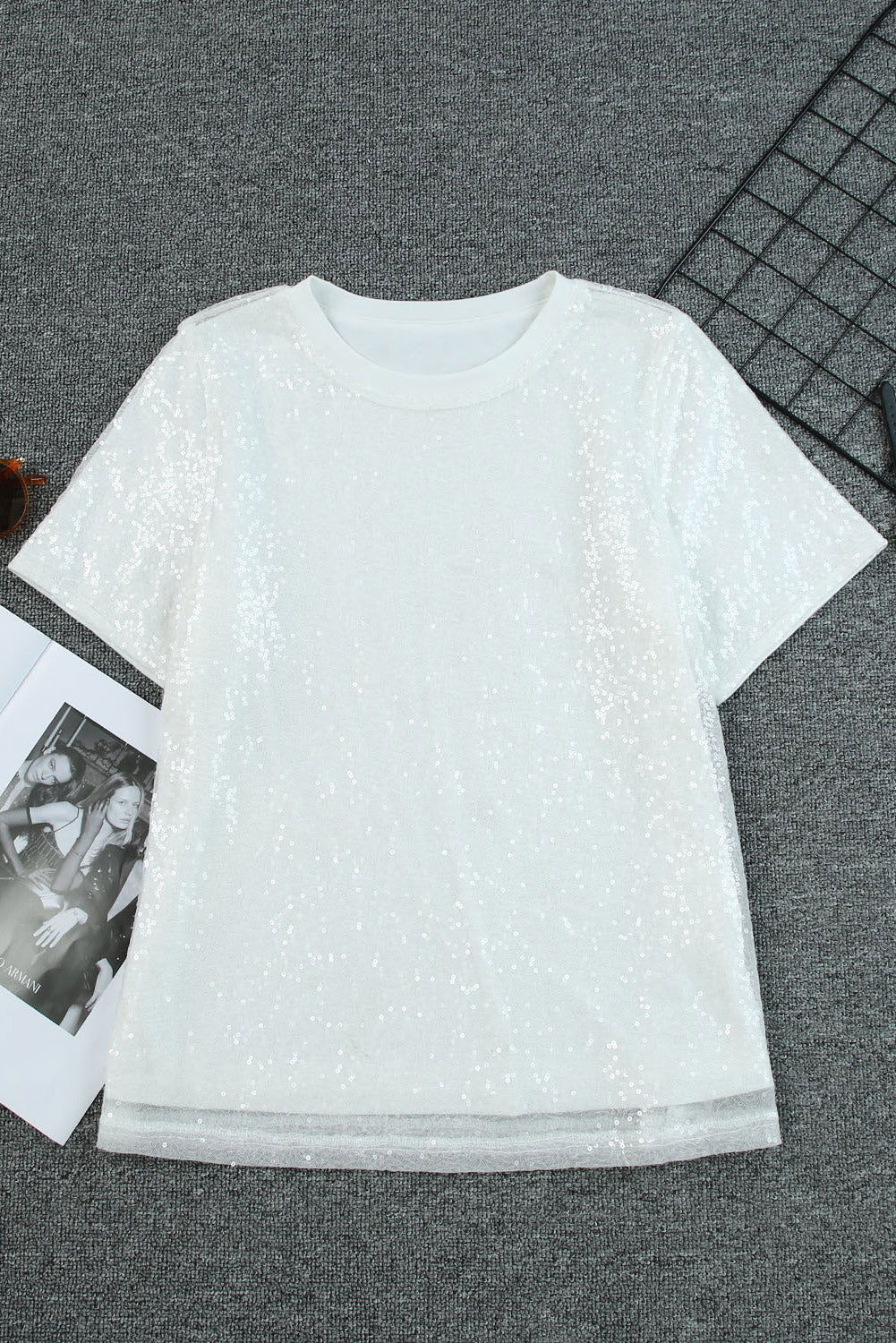 Sequin Glitter Casual T Shirt