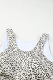 Active Leopard Tank and High Waist Shorts Set