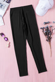 Black Cut-out Skinny High Waist Leggings