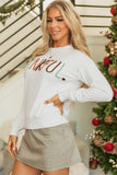 White Thankful Ivory Embroidered Sweater