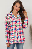 Polka Dot Buttoned Long Sleeve Shirt