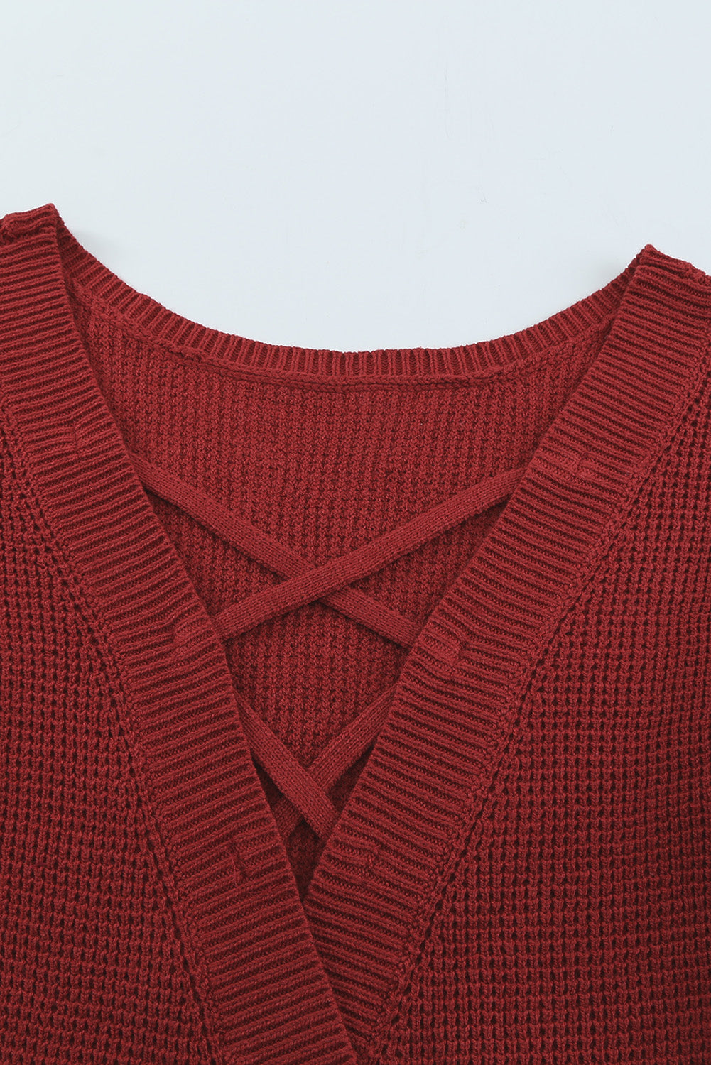 Cross Back Hollow-out Sweater