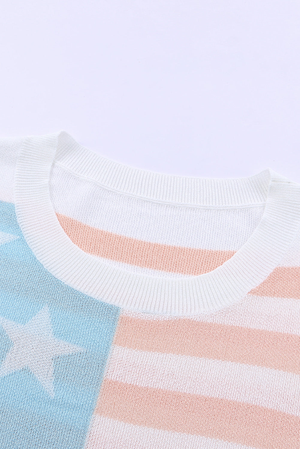 Blue US Flag Print Sweater