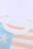 Blue US Flag Print Sweater