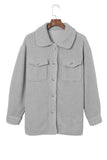 Flap Pockets Button Front Jacket