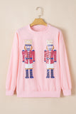 Pink Nutcracker Christmas Crew Neck Sweatshirt