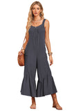 Wide Leg Ruffle Jumpsuit