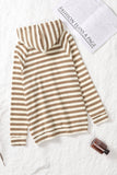 Striped Loose Pullover Hooded Sweatshirt