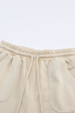 Mineral Washed  Drawstring Retro Wide Leg Pants