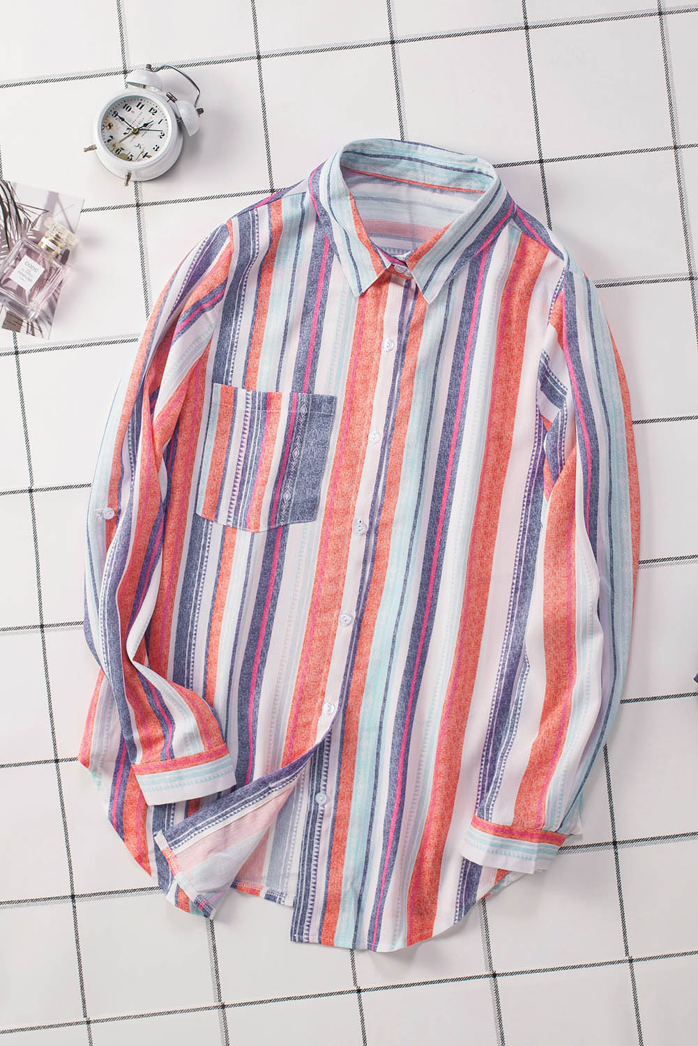 Sweet Enough Striped Button Up Top