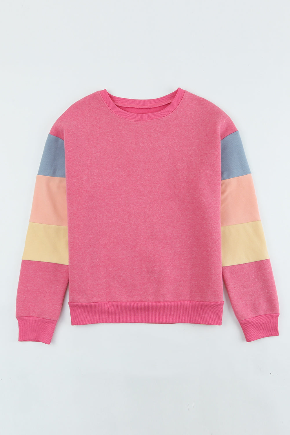 Colorblock Long Sleeve Pullover Sweatshirt