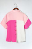 Collared Neck Color Block Polo Shirt