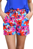 Floral Print Belted Shorts