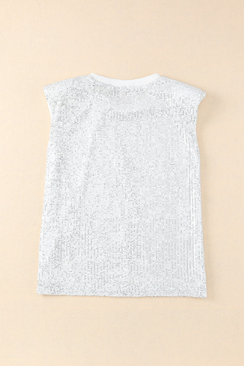 Sequin Round Neck Tank Top