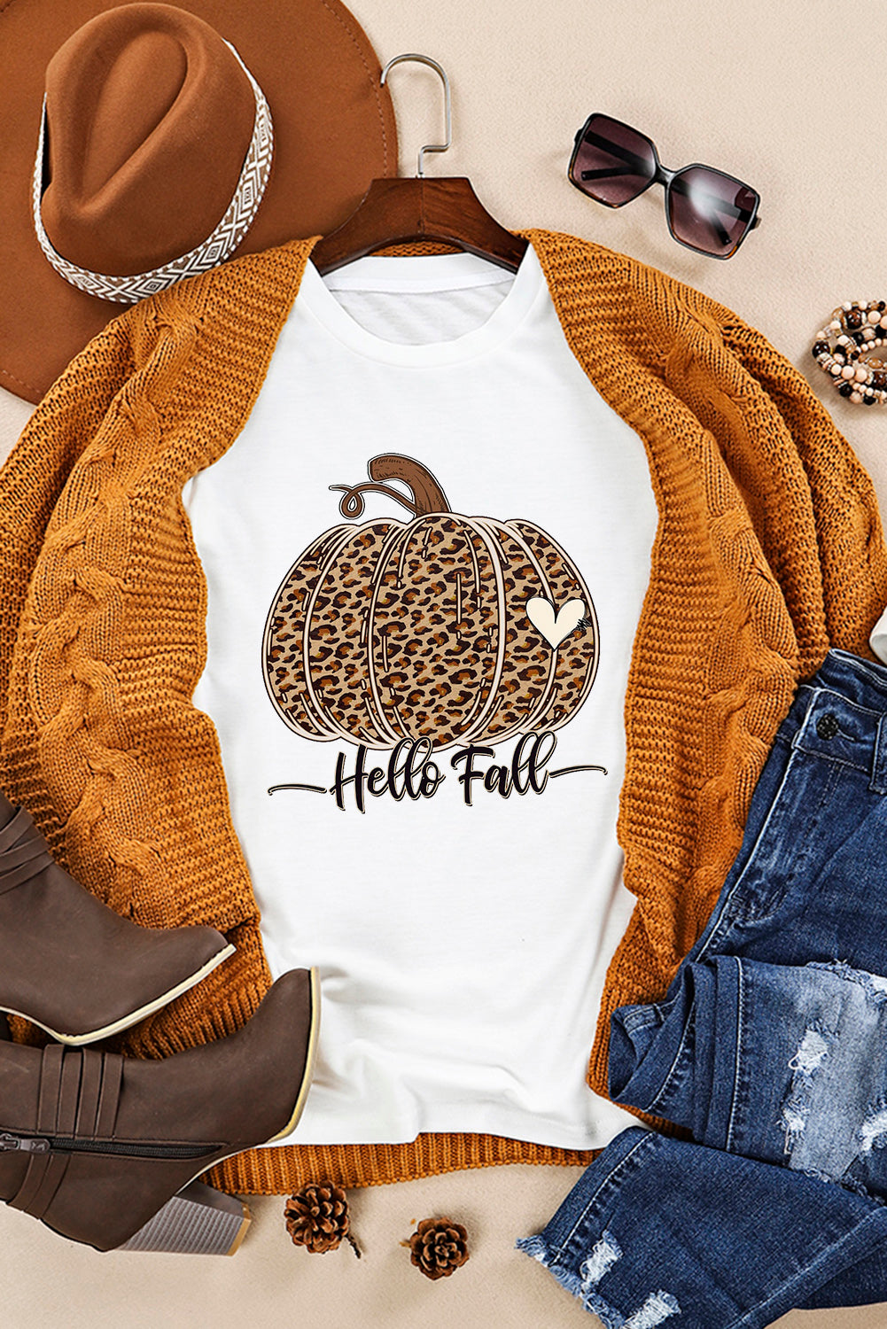 Sweet Floral Pumpkin Graphic Tee