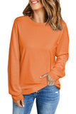 Plain Crew Neck Long Sleeve Top