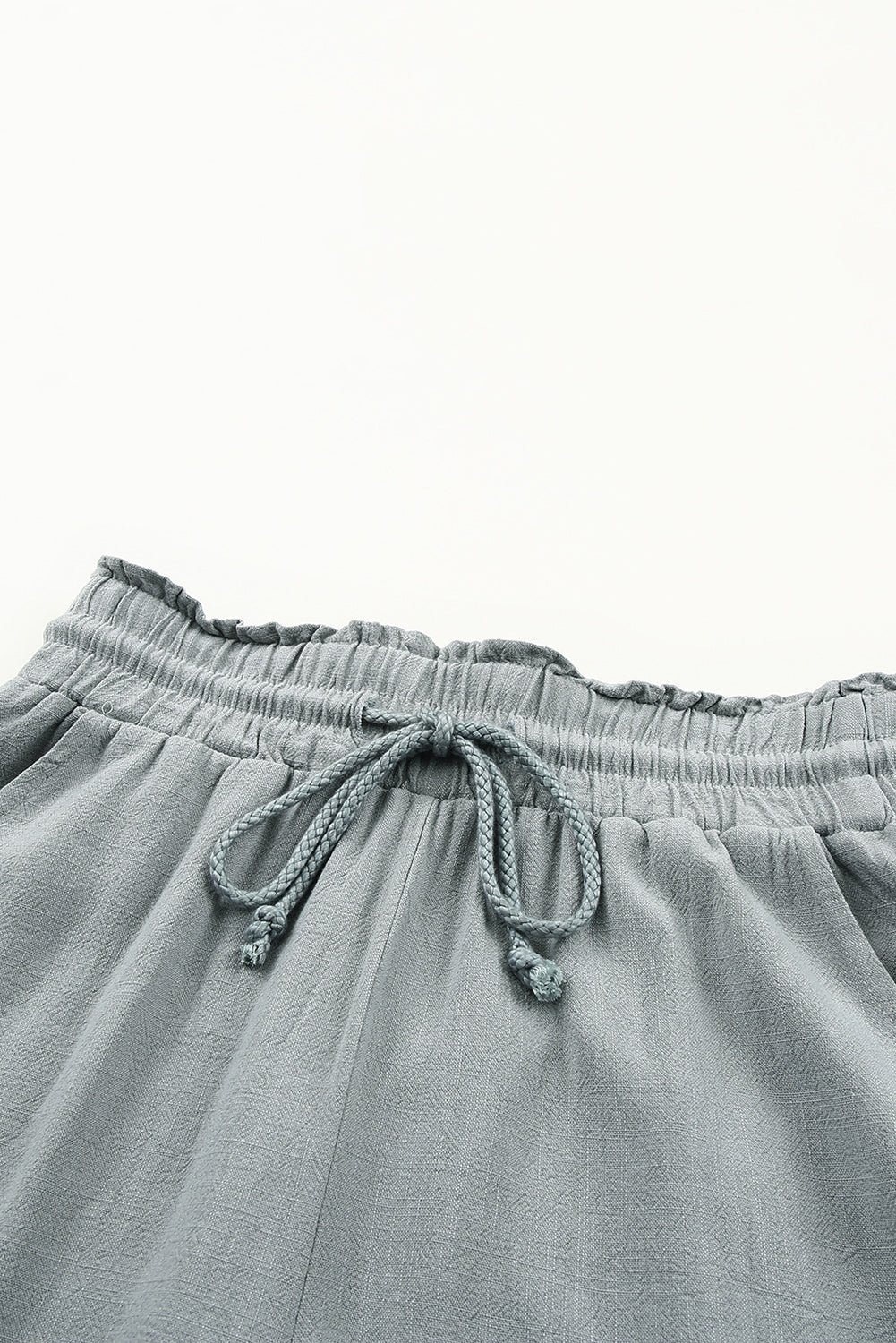 Drawstring Frayed Edge Pocketed Shorts