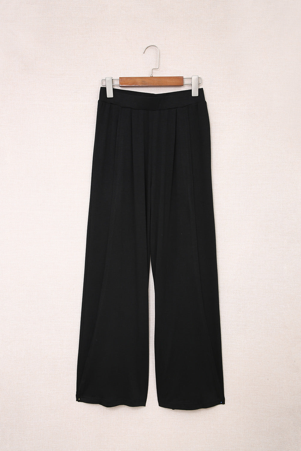 Side Slit Wide Leg Mid Waist Pants