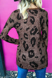 Leopard Spling Thumbhole Long Sleeve Top