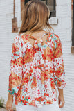 Blouse à imprimé floral à palettes multicolores 