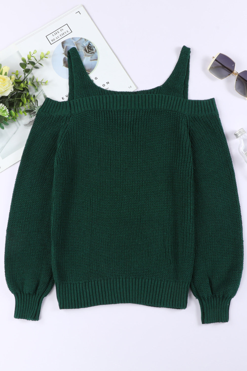 Dew Shoulder Knitted Sweater