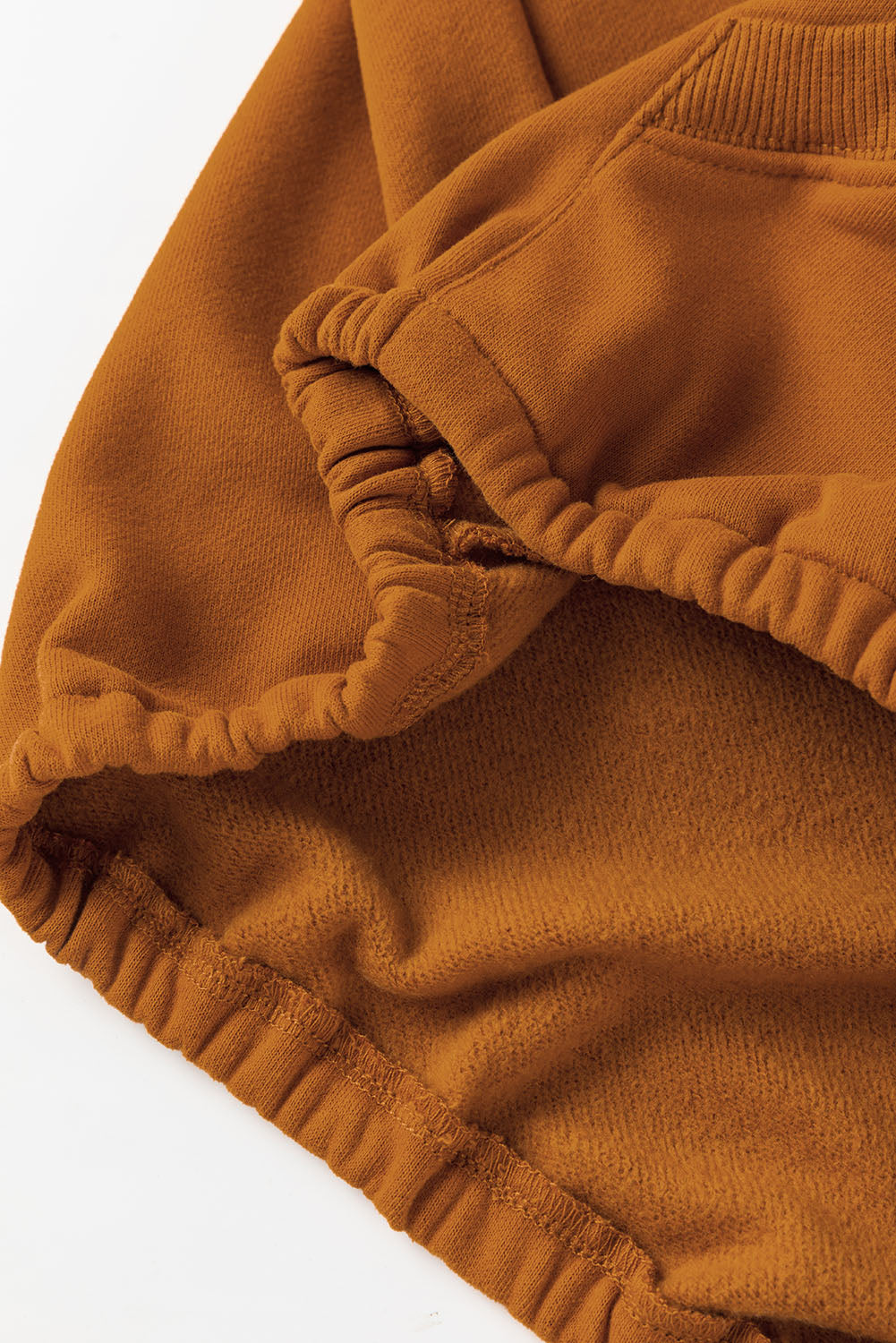 Ribbed Trim Kangaroo Pocket Zipped Hoodie