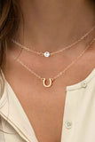 Horseshoe Layered Chopped Necklace