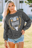 Sweat-shirt gris délavé minéral graphique RODEO Coors Banquet