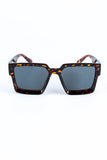 Amber Frame Retro Square Sunglasses