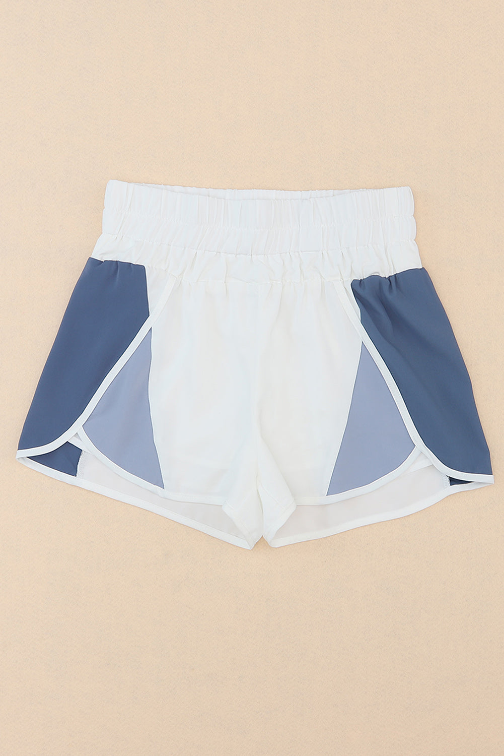 Color Block Split High Waist Shorts