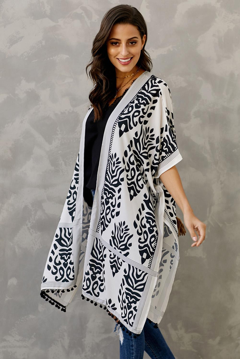 Prowess Pom Pom Kimono