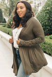 Crochet Lace Sleeve Cardigan