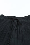 Drawstring Waist Flowy Pleated Shorts