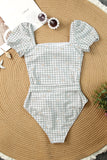 Waist Knot Square Neck One Piece Swimsuit