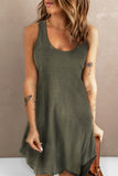 U Neck Racer Back Soft Tank Dress