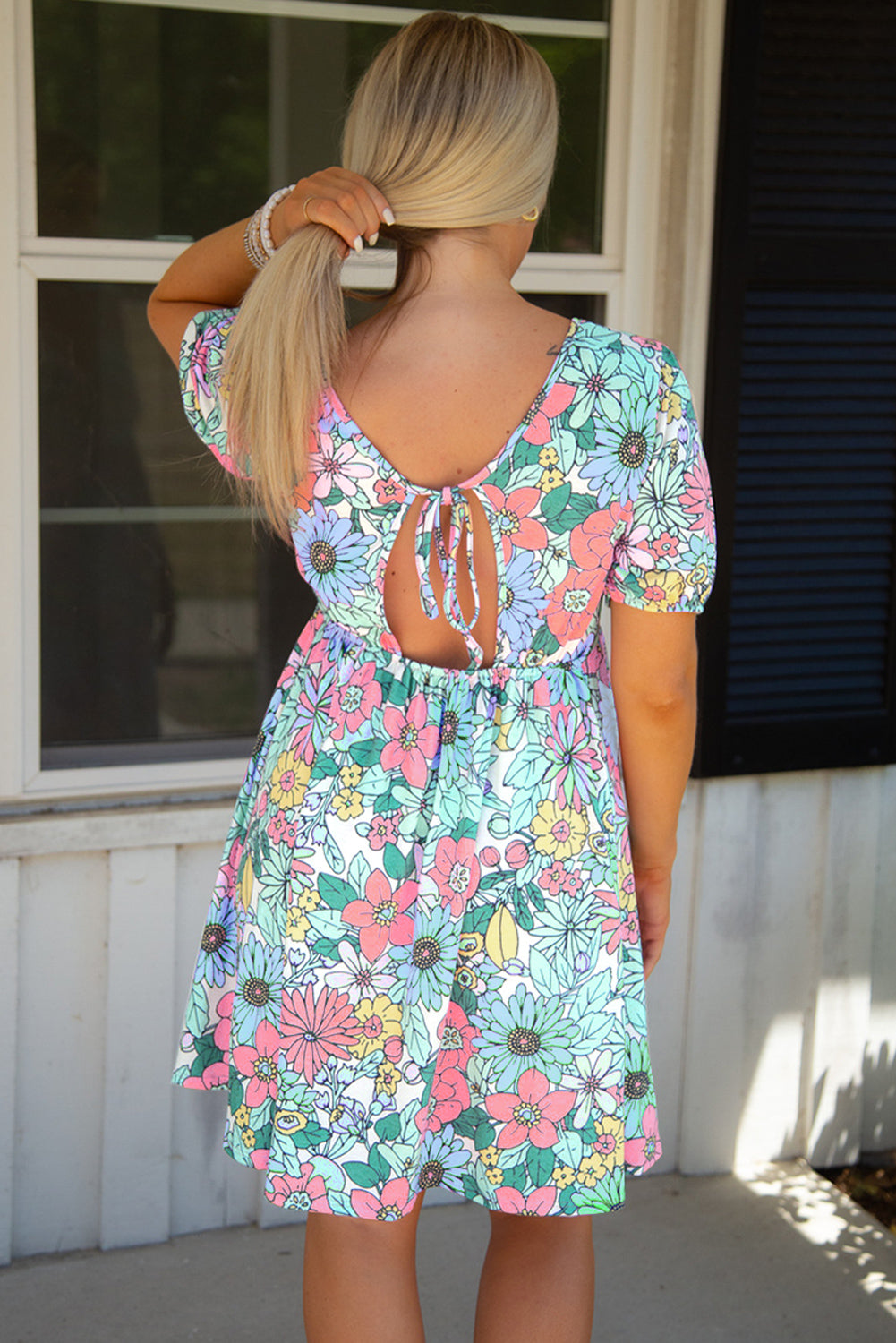 Floral Print Smocked Tank Top