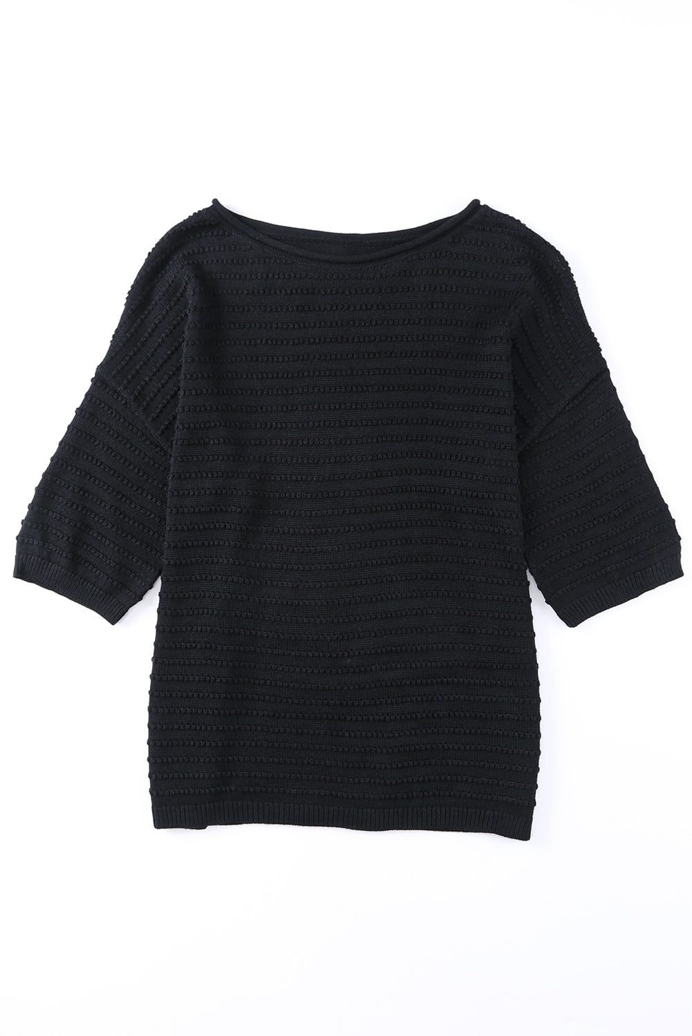 Textured Knit Drop Shoulder Tee