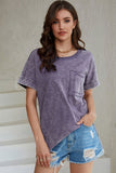 Vintage Mineral Wash Pocketed Tee with Slits