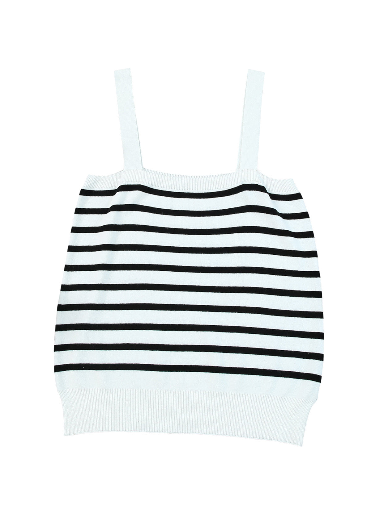 Striped Tube Spaghetti Strap Knitted Tank Top