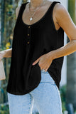 Button Textured Tank Top