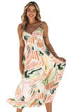 Spaghetti Straps Graffti Print Long Dress