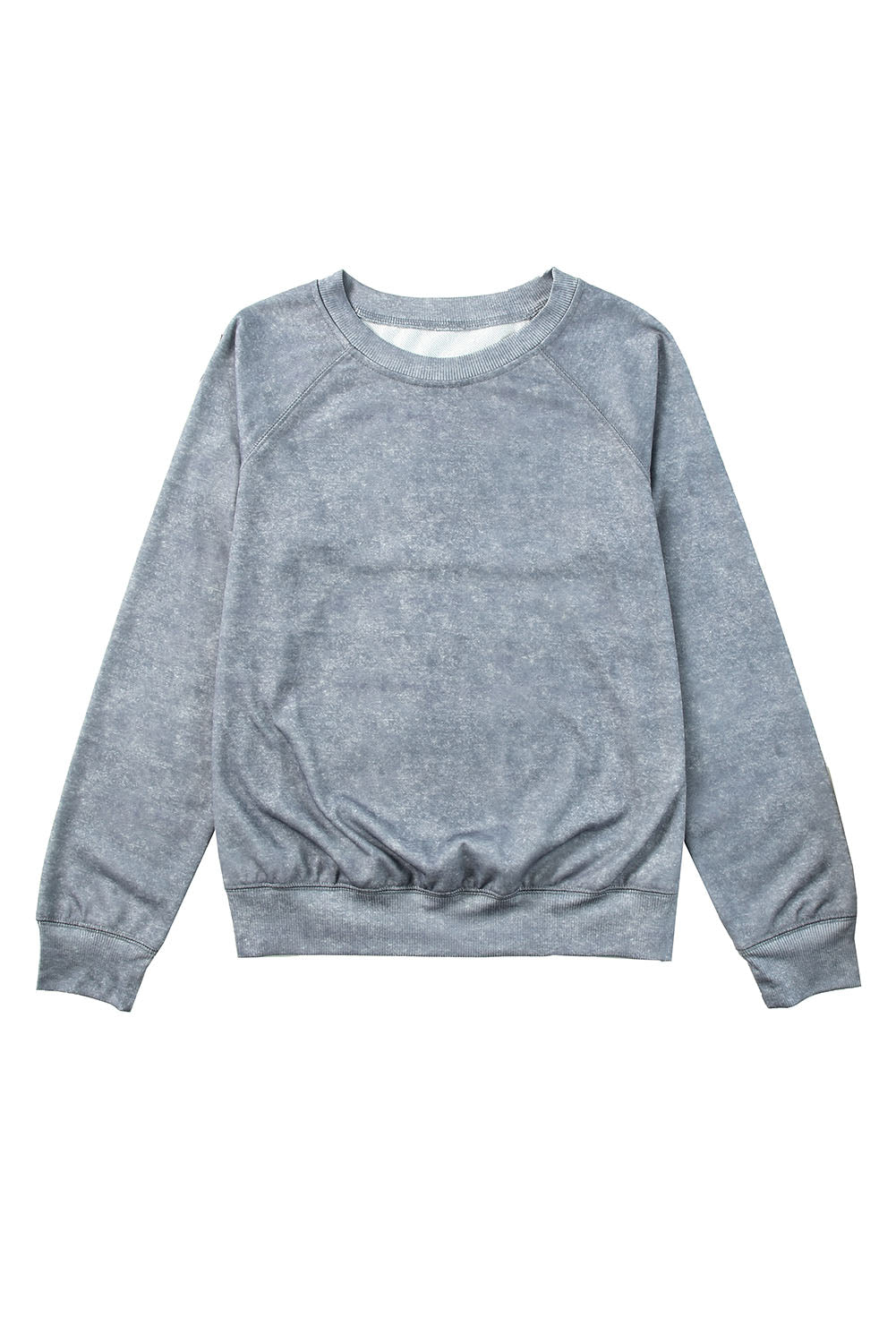 Sweat-shirt gris à manches longues et col rond