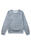 Gray Crew Neck Long Sleeve Sweatshirt