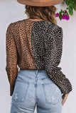 Spliced Print Wrap Long Sleeve Bodysuit