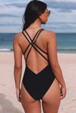 O-ring Decor Hollowed Strappy One Piece Swimsuit