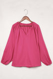 Split V Neck Dolman Top