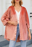 Retro Velvet Wide Sleeves Cardigan